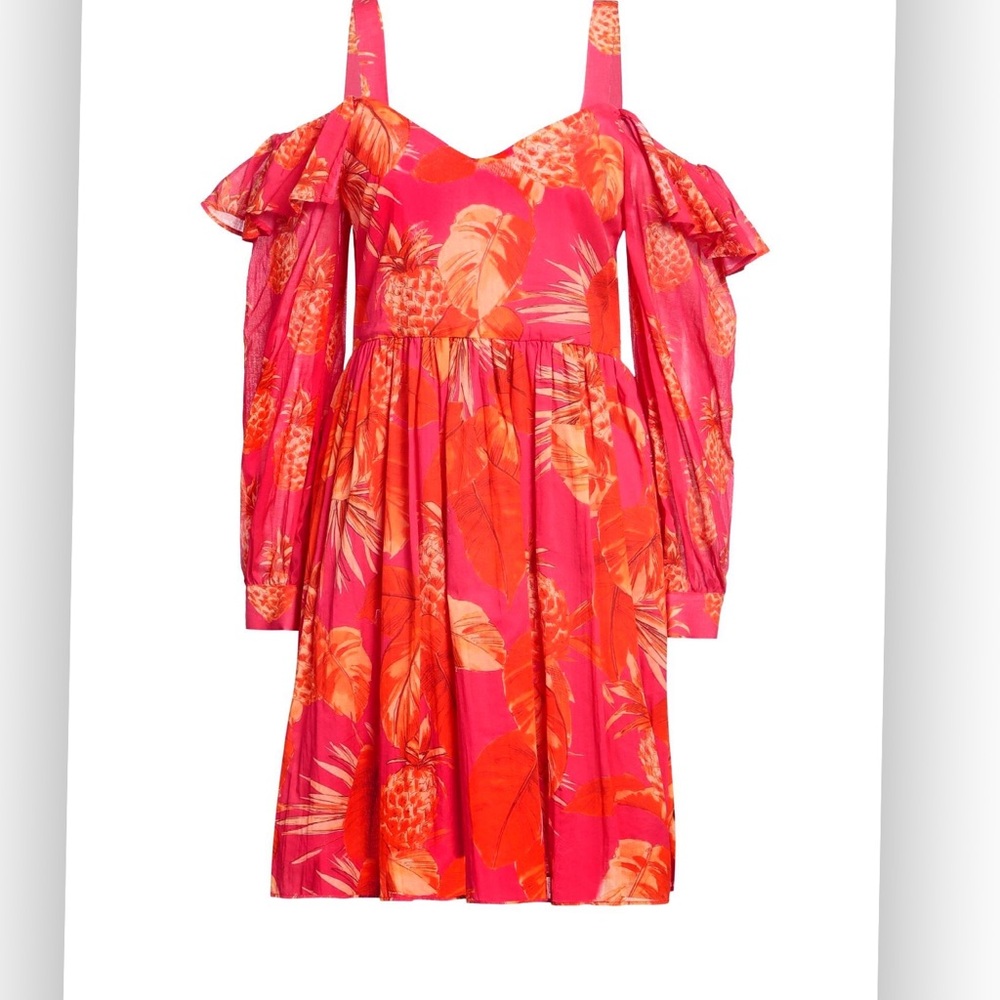 Twin set Vibrant Pink and Orange Floral Dress - Picture 16 of 16